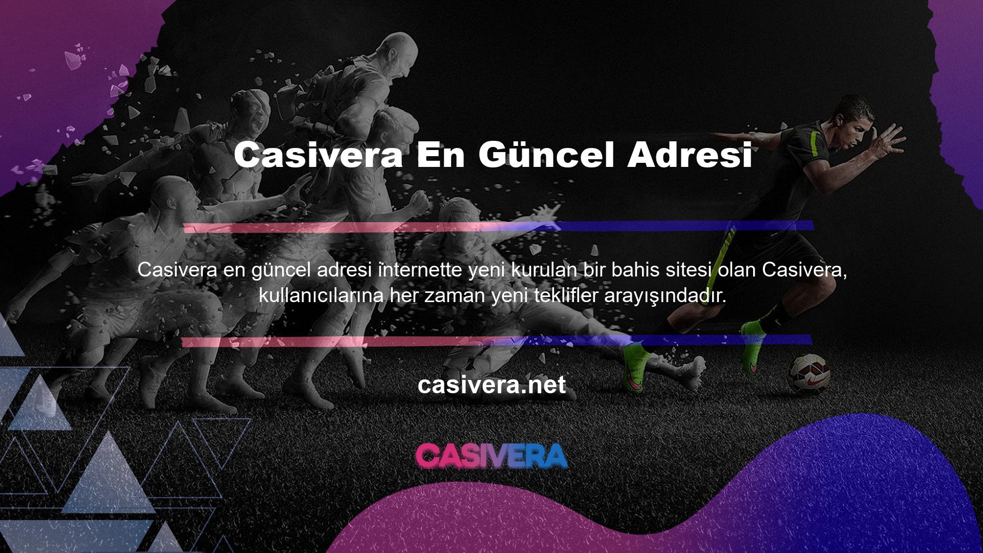 Casivera, dinamik yapısı ve yenilikçi içeriğiyle sürekli olarak yeniliğin itici gücünü kullanıcılarına ortaya koyuyor ve onlara en son teknolojiye sahip casino ve casino hizmetleri sunuyor